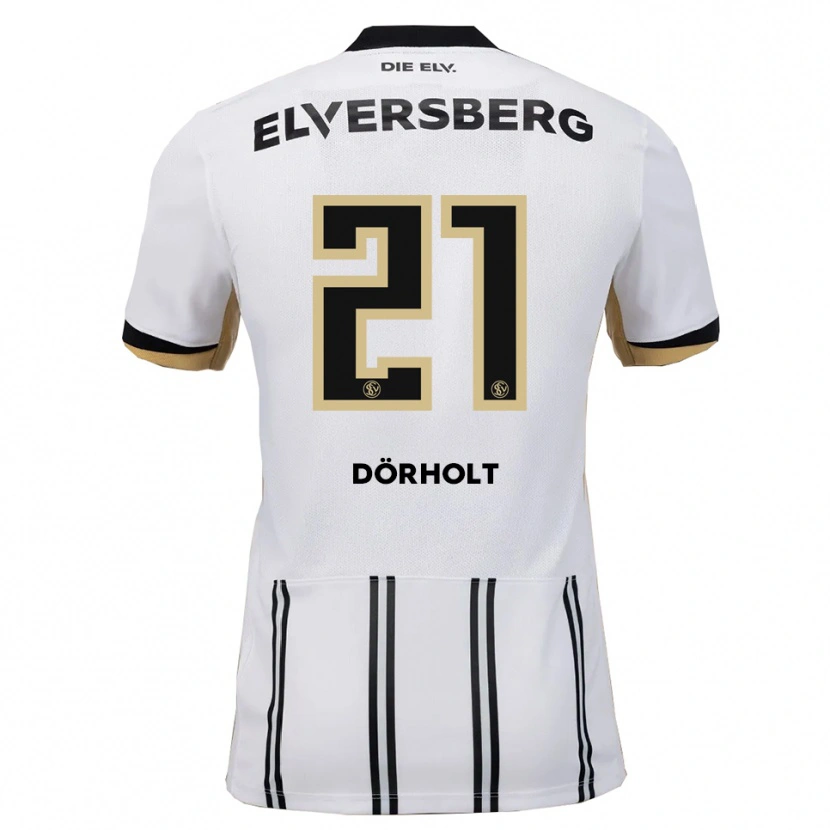 Danxen Niño Camiseta Yannis Dörholt #21 Blanco Negro 1ª Equipación 2025/26 La Camisa México