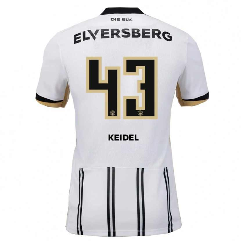 Danxen Niño Camiseta Felix Keidel #43 Blanco Negro 1ª Equipación 2025/26 La Camisa México