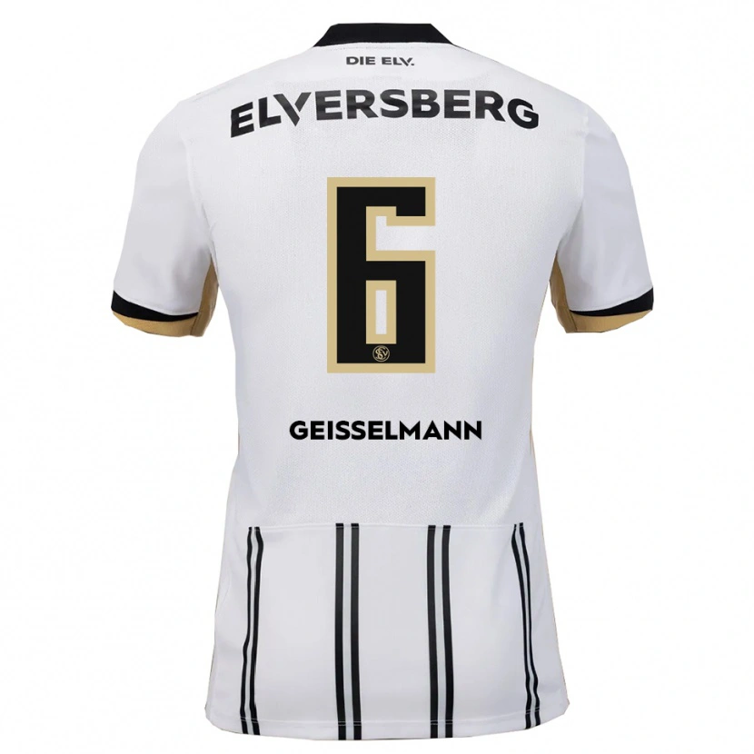 Danxen Niño Camiseta Emil Geißelmann #6 Blanco Negro 1ª Equipación 2025/26 La Camisa México