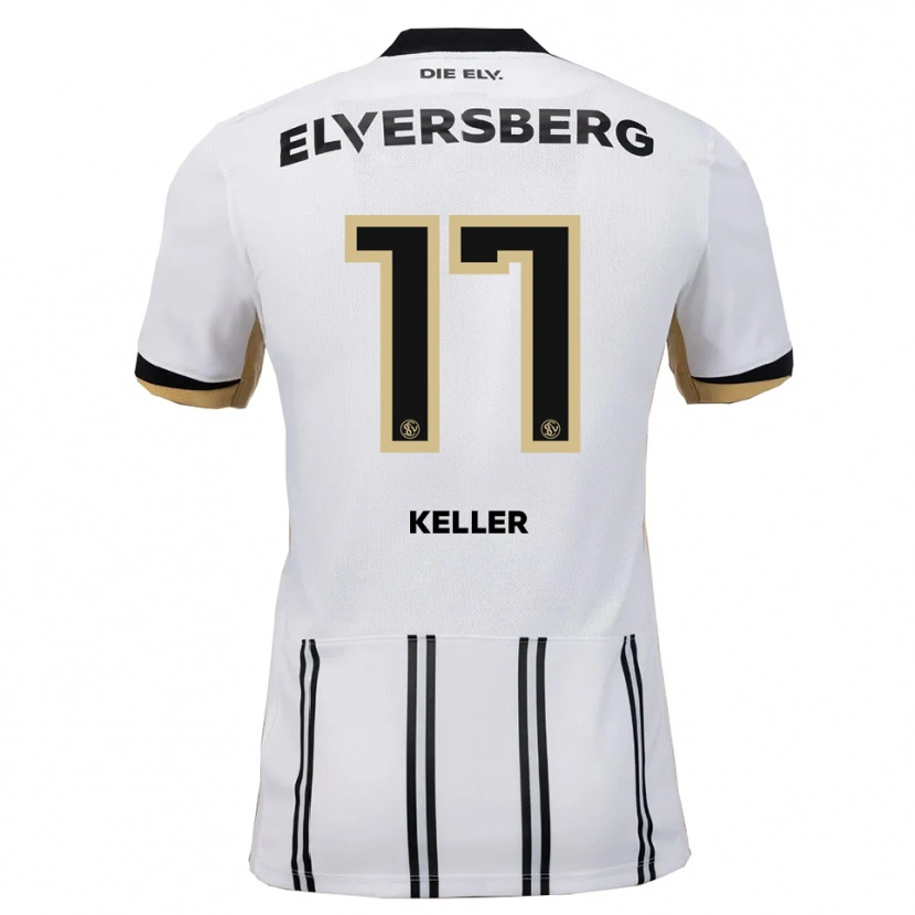 Danxen Niño Camiseta Ina Keller #17 Blanco Negro 1ª Equipación 2025/26 La Camisa México