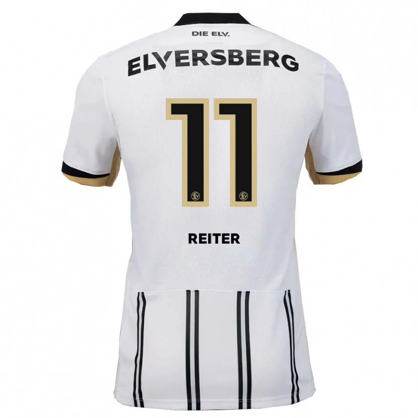 Danxen Niño Camiseta Lena Reiter #11 Blanco Negro 1ª Equipación 2025/26 La Camisa México