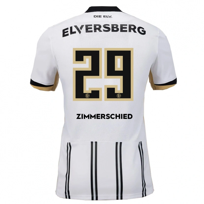 Danxen Niño Camiseta Tom Zimmerschied #29 Blanco Negro 1ª Equipación 2025/26 La Camisa México
