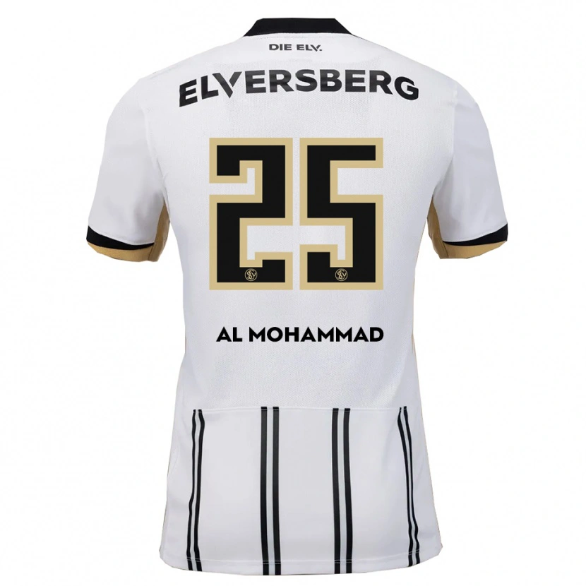 Danxen Niño Camiseta Loay Al Mohammad #25 Blanco Negro 1ª Equipación 2025/26 La Camisa México
