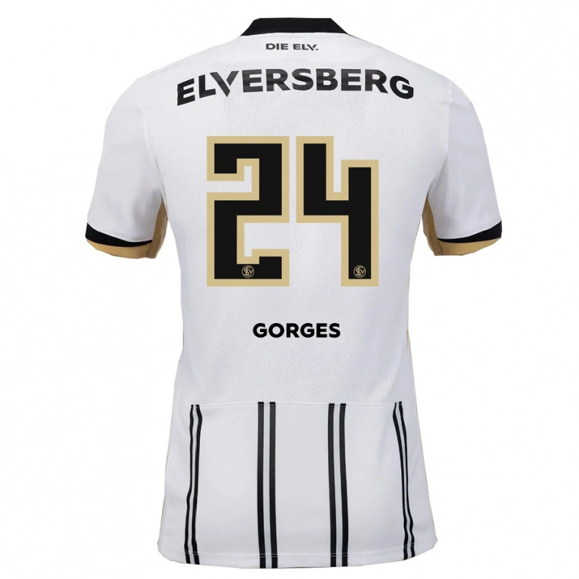 Danxen Niño Camiseta Nils Gorges #24 Blanco Negro 1ª Equipación 2025/26 La Camisa México