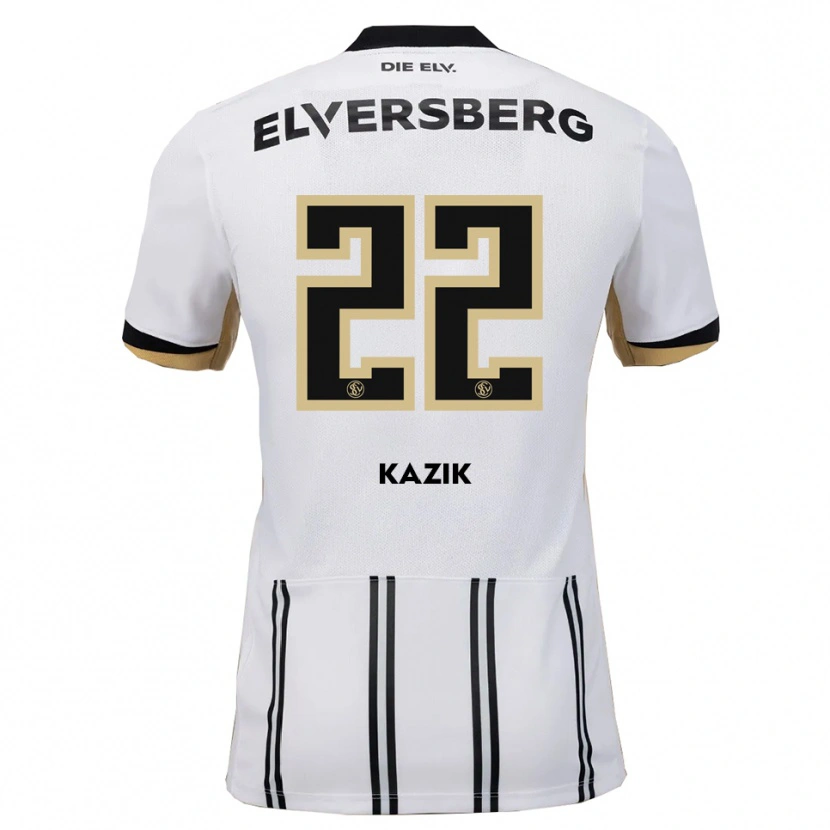 Danxen Niño Camiseta Reber Kazik #22 Blanco Negro 1ª Equipación 2025/26 La Camisa México