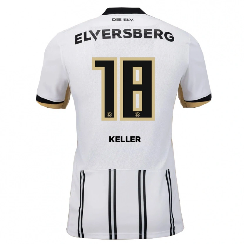 Danxen Niño Camiseta Tyler Keller #18 Blanco Negro 1ª Equipación 2025/26 La Camisa México