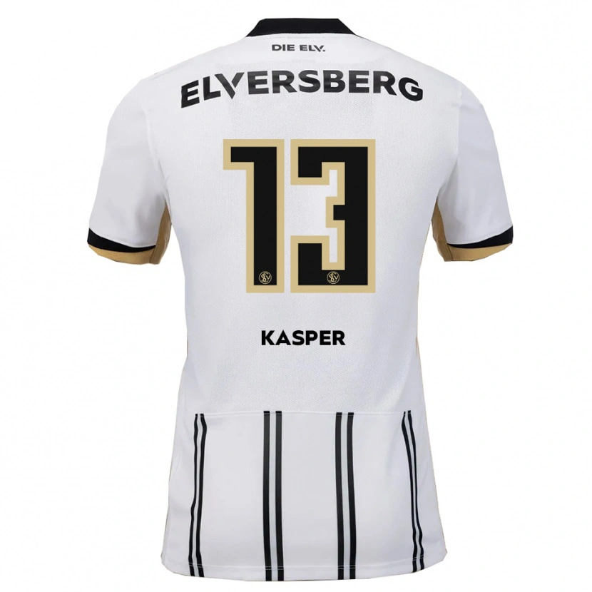 Danxen Niño Camiseta Yannik Kasper #13 Blanco Negro 1ª Equipación 2025/26 La Camisa México