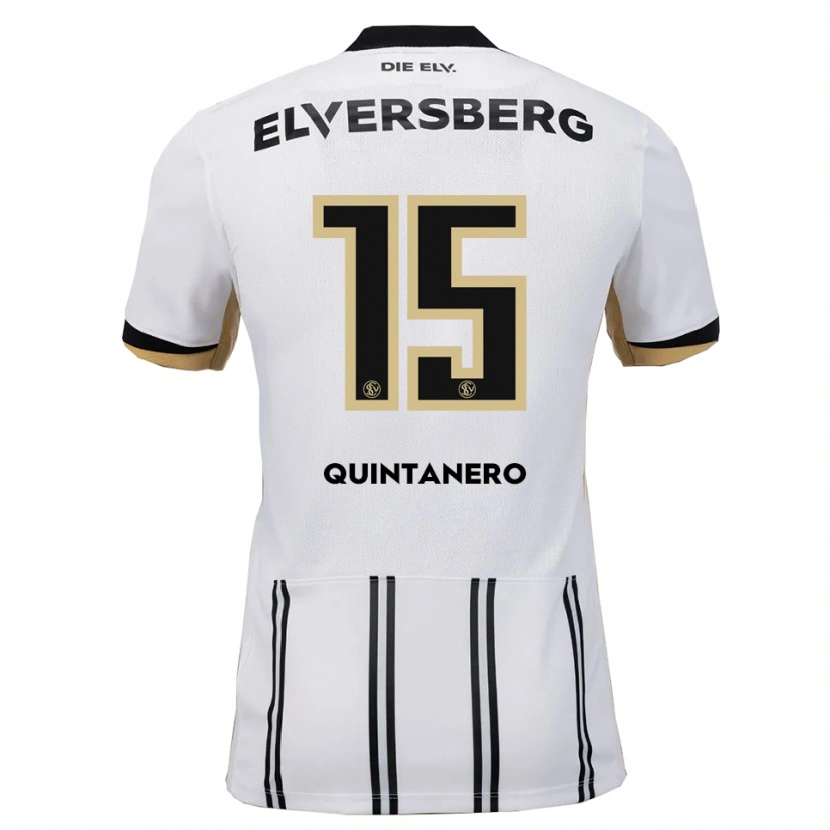 Danxen Niño Camiseta Paula Cochlovius Quintanero #15 Blanco Negro 1ª Equipación 2025/26 La Camisa México