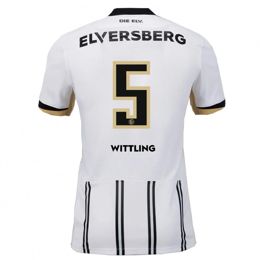 Danxen Niño Camiseta Emilia Wittling #5 Blanco Negro 1ª Equipación 2025/26 La Camisa México