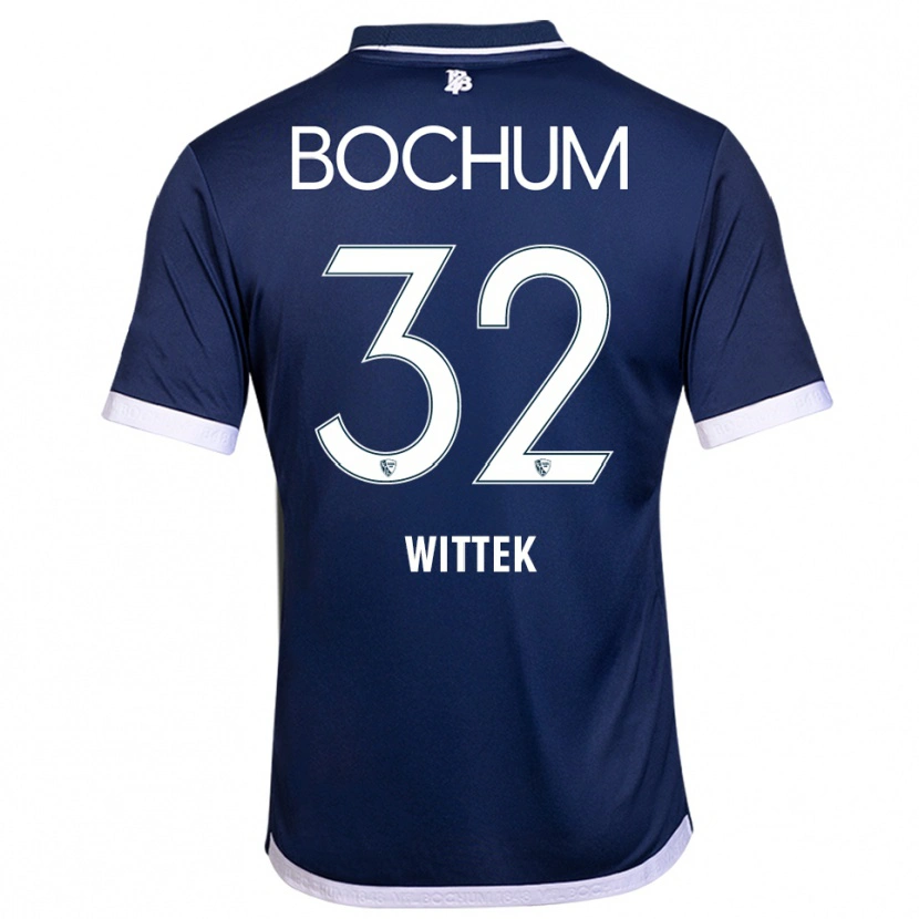Danxen Niño Camiseta Maximilian Wittek #32 Azul Marino Blanco 1ª Equipación 2025/26 La Camisa México