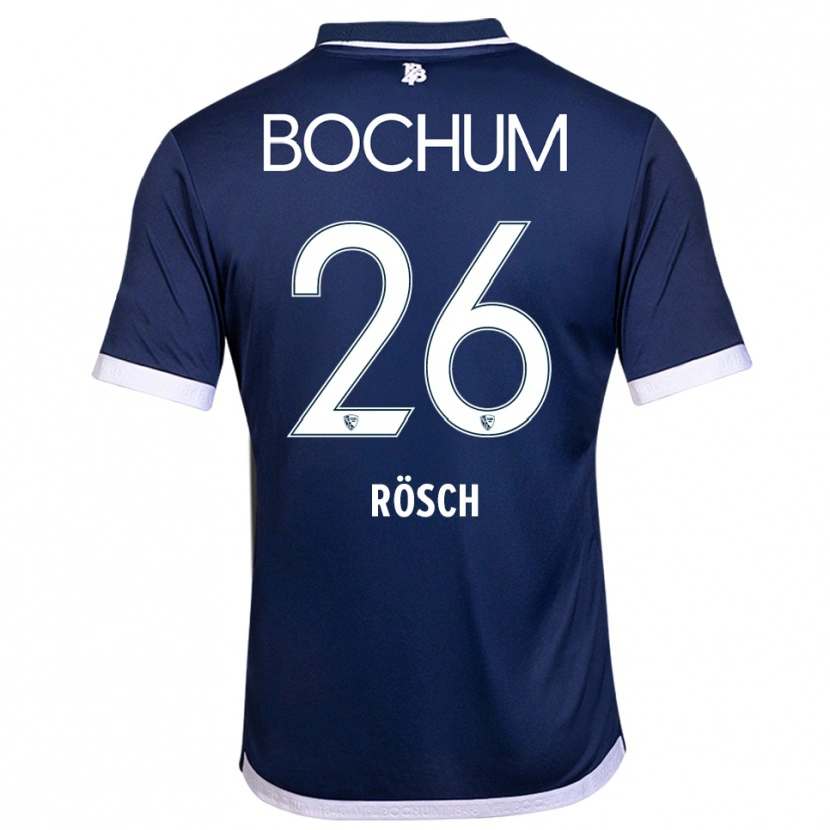 Danxen Niño Camiseta Romario Rösch #26 Azul Marino Blanco 1ª Equipación 2025/26 La Camisa México