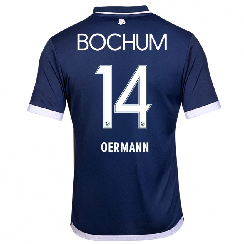 Danxen Niño Camiseta Tim Oermann #14 Azul Marino Blanco 1ª Equipación 2025/26 La Camisa México