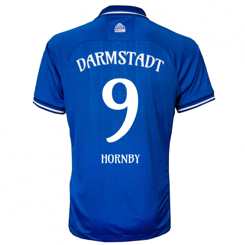 Danxen Niño Camiseta Fraser Hornby #9 Azul Blanco 1ª Equipación 2025/26 La Camisa México