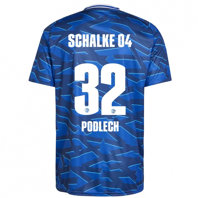 Danxen Niño Camiseta Luca Podlech #32 Azul Real Blanco 1ª Equipación 2025/26 La Camisa México