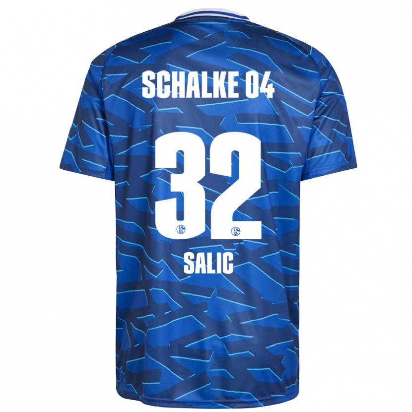Danxen Niño Camiseta Dana Salic #32 Azul Real Blanco 1ª Equipación 2025/26 La Camisa México