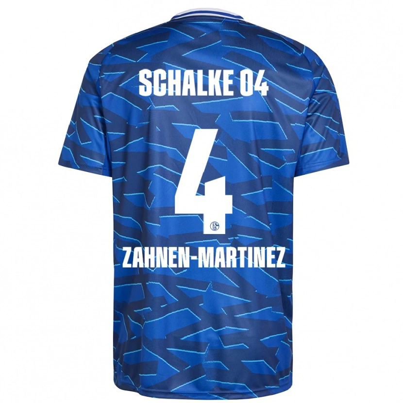 Danxen Niño Camiseta Pablo Zahnen-Martinez #4 Azul Real Blanco 1ª Equipación 2025/26 La Camisa México