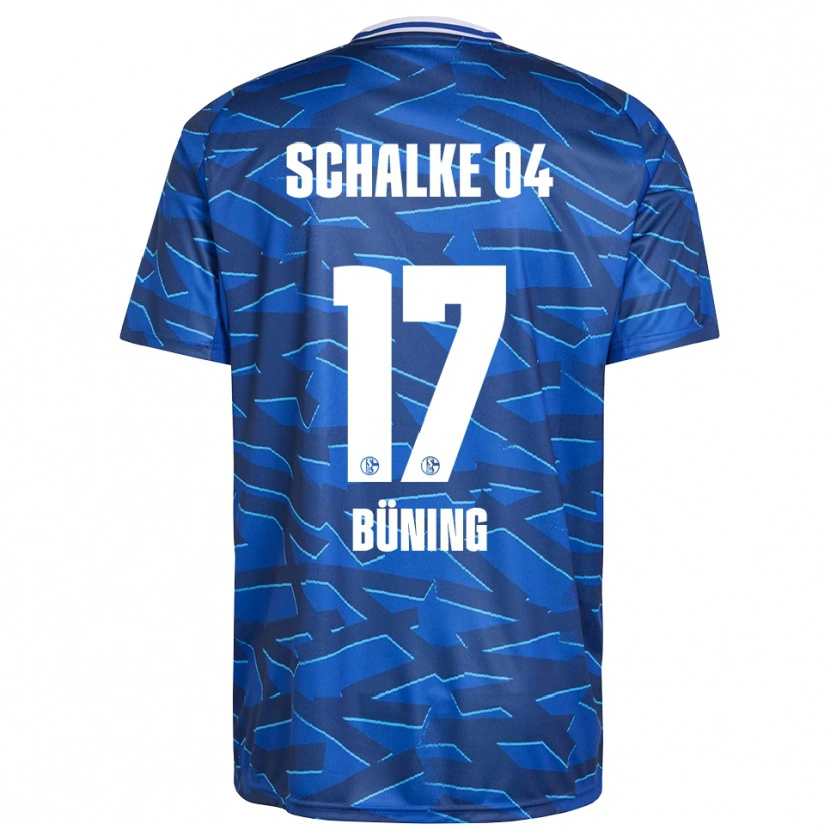 Danxen Niño Camiseta Michelle Büning #17 Azul Real Blanco 1ª Equipación 2025/26 La Camisa México