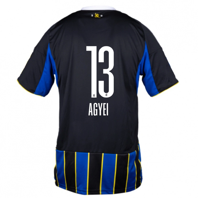 Danxen Niño Camiseta Chelsea Agyei #13 Azul Negro Amarillo 1ª Equipación 2025/26 La Camisa México