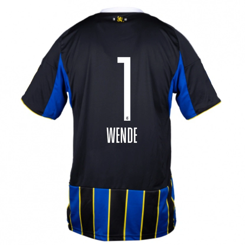Danxen Niño Camiseta Johanna Wende #1 Azul Negro Amarillo 1ª Equipación 2025/26 La Camisa México
