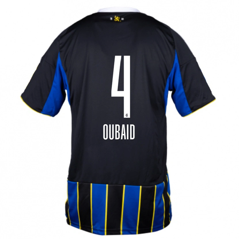 Danxen Niño Camiseta Obeida Oubaid #4 Azul Negro Amarillo 1ª Equipación 2025/26 La Camisa México