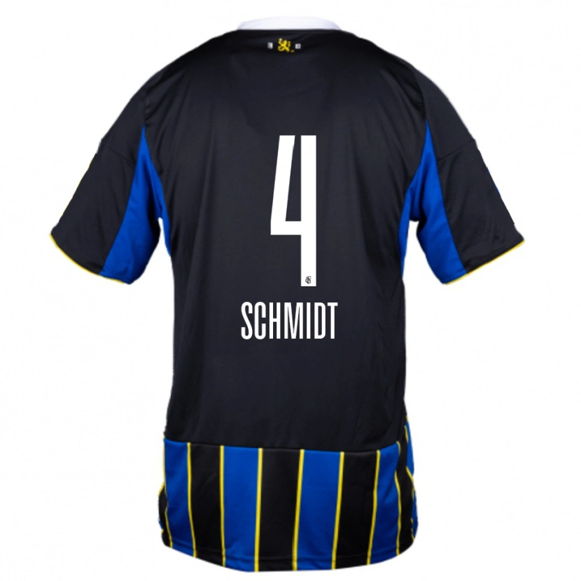 Danxen Niño Camiseta Louis Schmidt #4 Azul Negro Amarillo 1ª Equipación 2025/26 La Camisa México