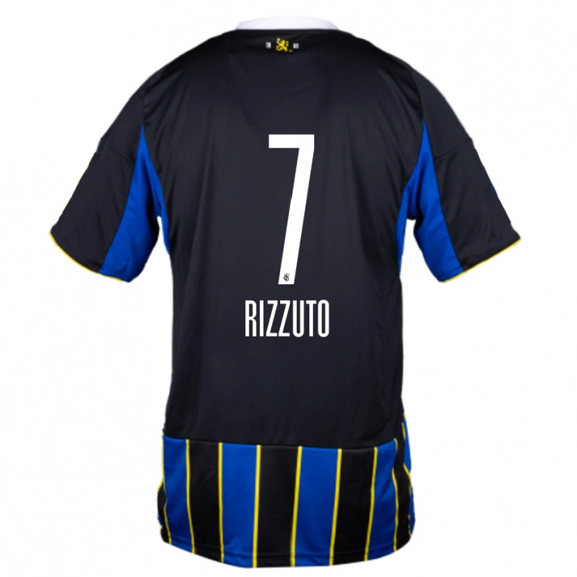 Danxen Niño Camiseta Calogero Rizzuto #7 Azul Negro Amarillo 1ª Equipación 2025/26 La Camisa México