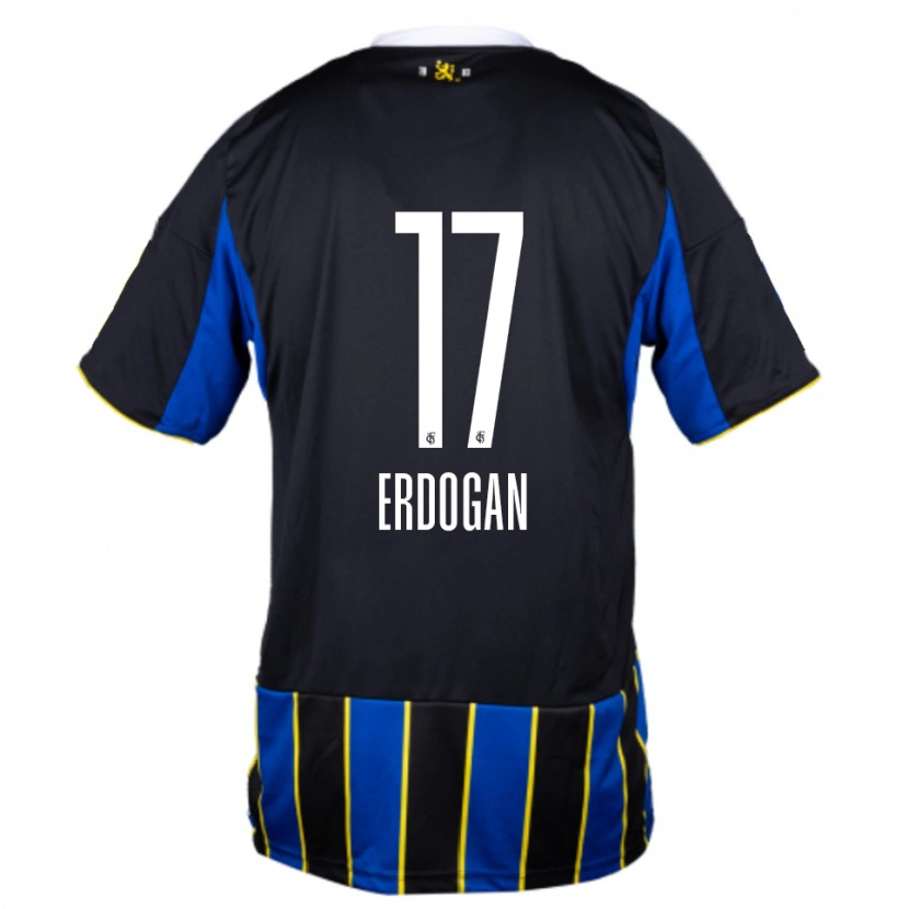 Danxen Niño Camiseta Emirhan Erdogan #17 Azul Negro Amarillo 1ª Equipación 2025/26 La Camisa México