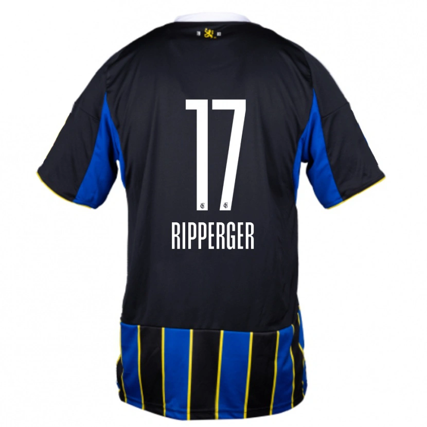 Danxen Niño Camiseta Lena Ripperger #17 Azul Negro Amarillo 1ª Equipación 2025/26 La Camisa México