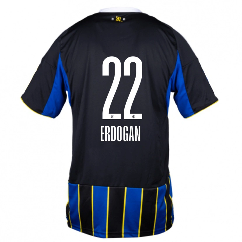 Danxen Niño Camiseta Batuhan Erdogan #22 Azul Negro Amarillo 1ª Equipación 2025/26 La Camisa México