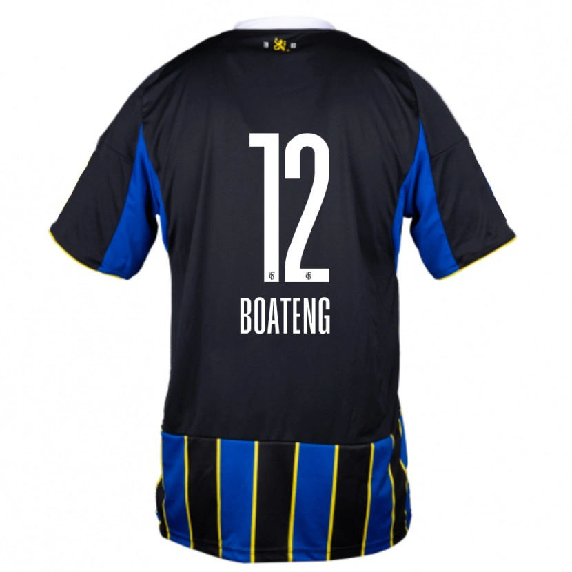Danxen Niño Camiseta Divine Boateng #12 Azul Negro Amarillo 1ª Equipación 2025/26 La Camisa México