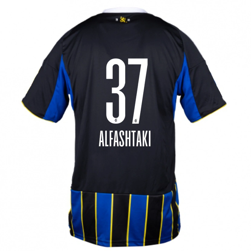 Danxen Niño Camiseta Odey Alfashtaki #37 Azul Negro Amarillo 1ª Equipación 2025/26 La Camisa México
