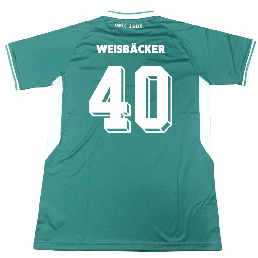 Danxen Niño Camiseta Maximilian Weisbäcker #40 Verde Blanco 1ª Equipación 2025/26 La Camisa México