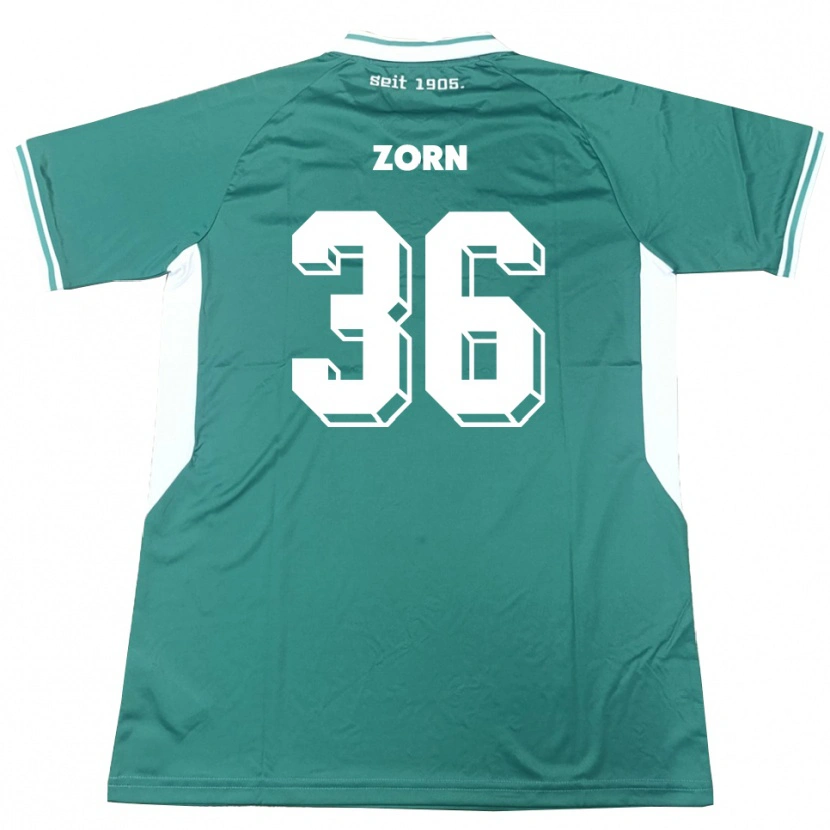 Danxen Niño Camiseta Emil Zorn #36 Verde Blanco 1ª Equipación 2025/26 La Camisa México