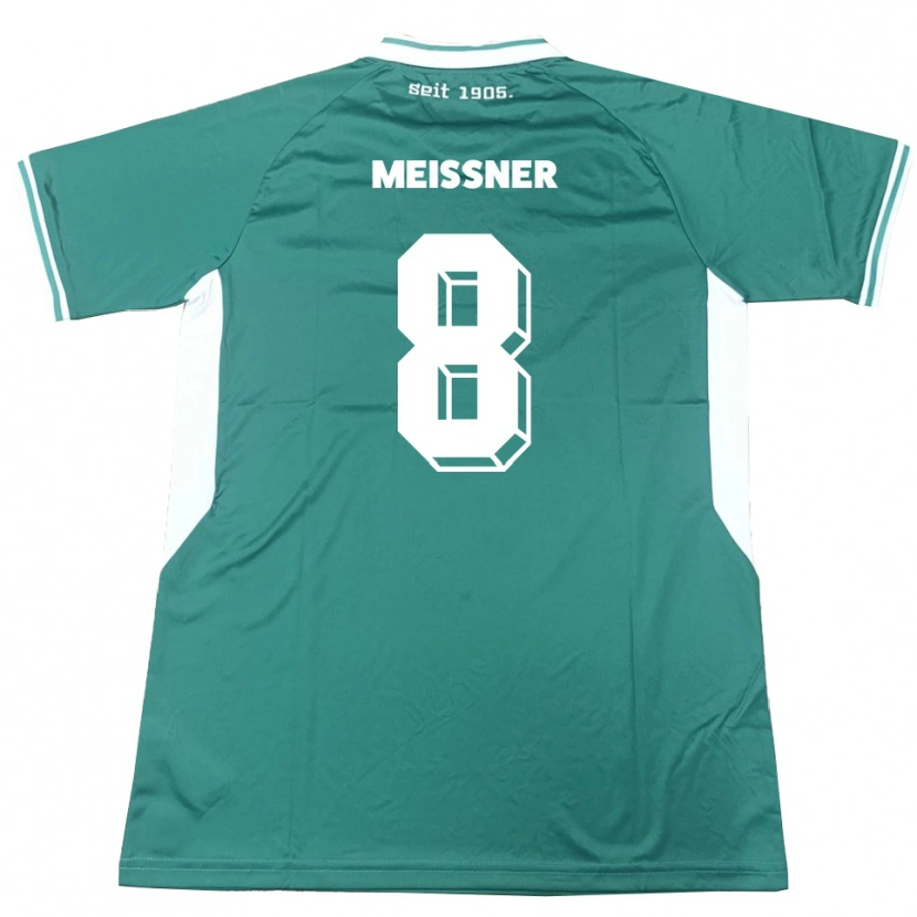 Danxen Niño Camiseta Thomas Meißner #8 Verde Blanco 1ª Equipación 2025/26 La Camisa México