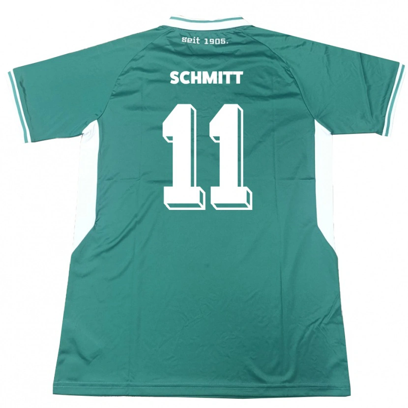 Danxen Niño Camiseta Valentin Schmitt #11 Verde Blanco 1ª Equipación 2025/26 La Camisa México