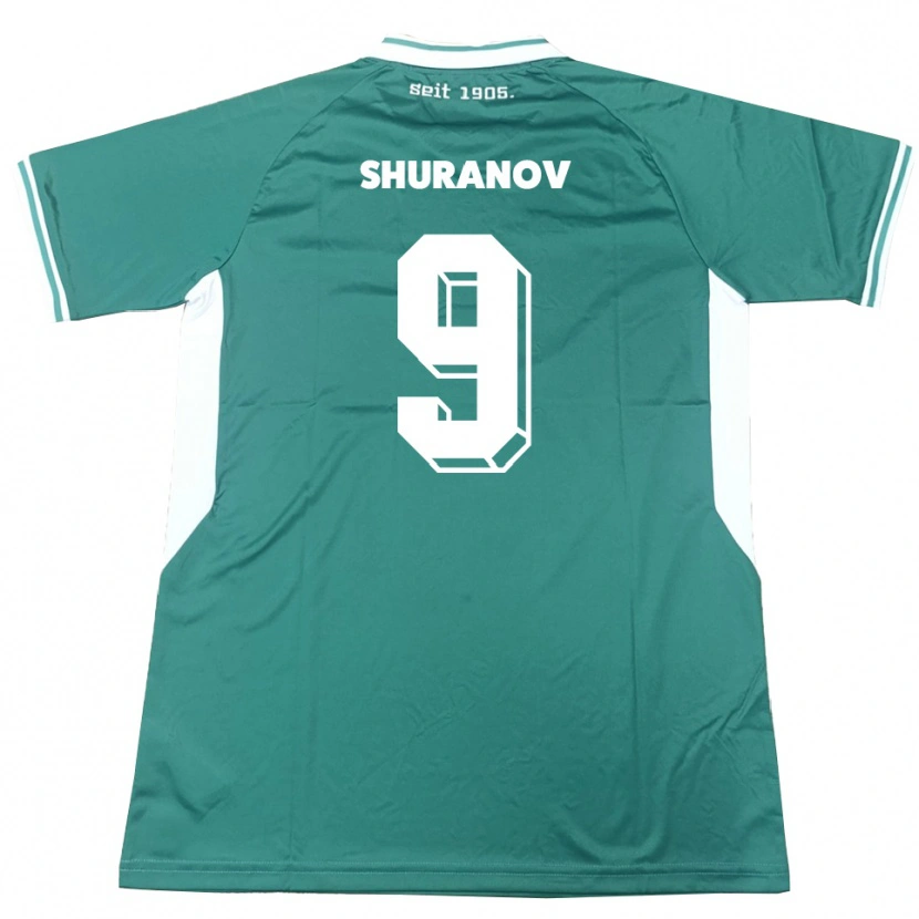 Danxen Niño Camiseta Erik Shuranov #9 Verde Blanco 1ª Equipación 2025/26 La Camisa México