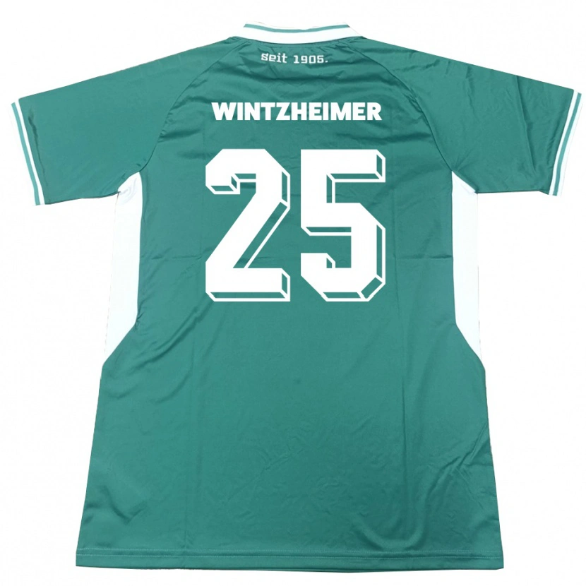 Danxen Niño Camiseta Manuel Wintzheimer #25 Verde Blanco 1ª Equipación 2025/26 La Camisa México