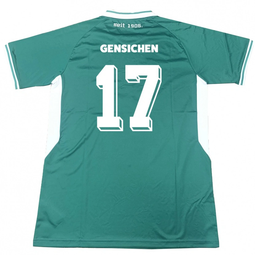 Danxen Niño Camiseta Tim Gensichen #17 Verde Blanco 1ª Equipación 2025/26 La Camisa México