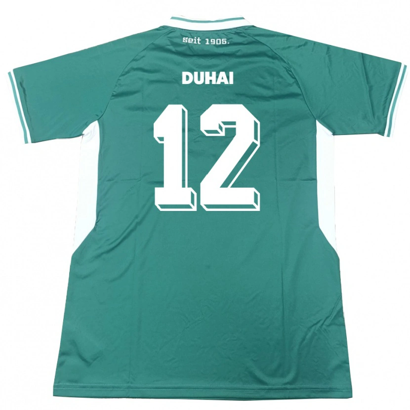 Danxen Niño Camiseta Konstantin Duhai #12 Verde Blanco 1ª Equipación 2025/26 La Camisa México