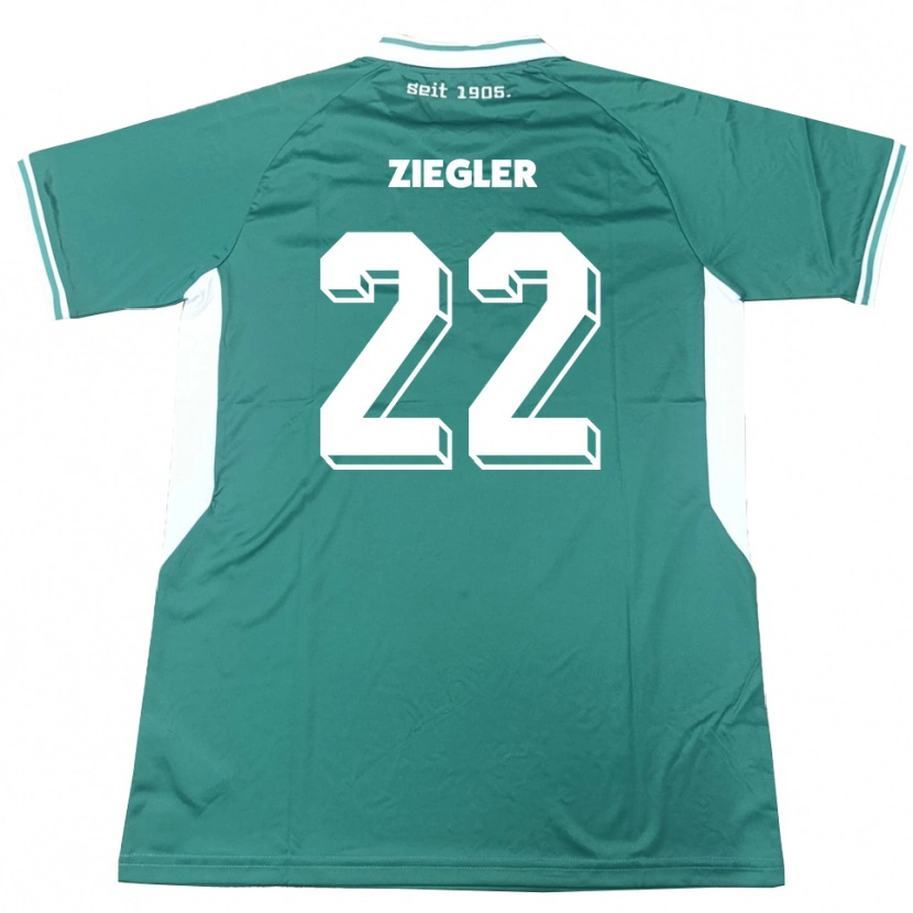 Danxen Niño Camiseta Kevin Ziegler #22 Verde Blanco 1ª Equipación 2025/26 La Camisa México