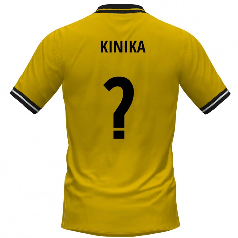 Danxen Niño Camiseta Darryl Kinika #0 Amarillo Negro 1ª Equipación 2025/26 La Camisa México