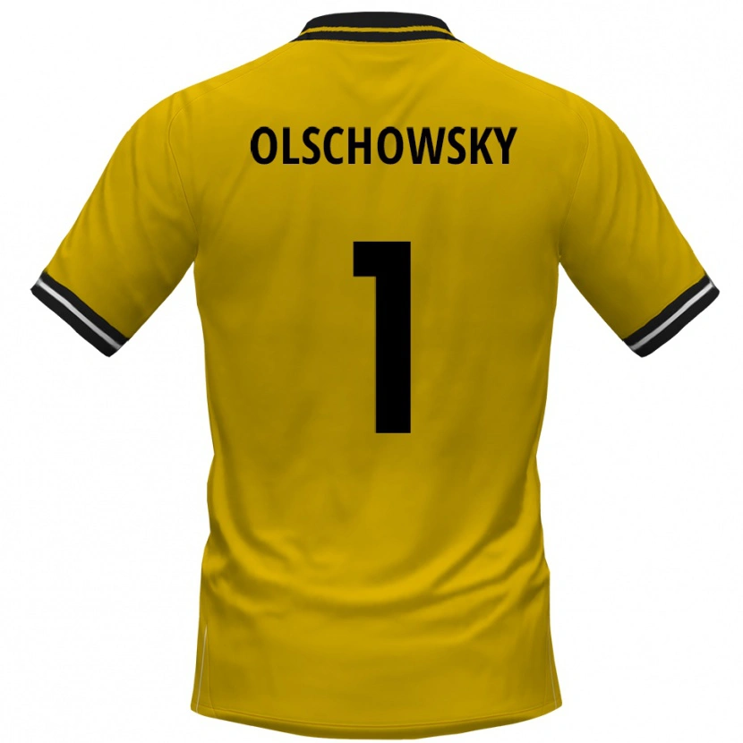 Danxen Niño Camiseta Jan Olschowsky #1 Amarillo Negro 1ª Equipación 2025/26 La Camisa México
