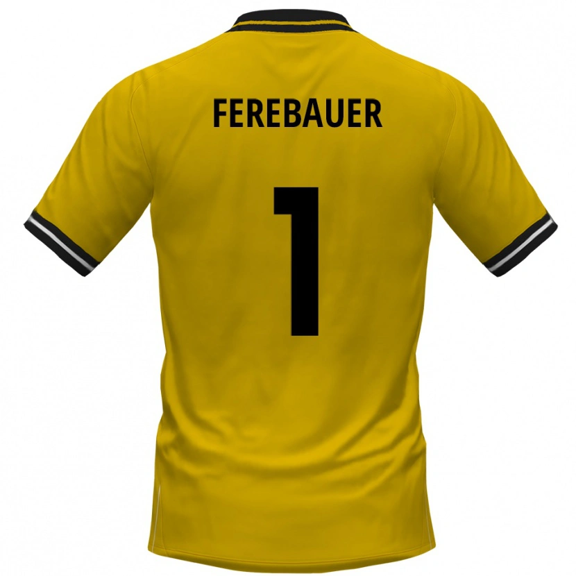 Danxen Niño Camiseta Philipp Ferebauer #1 Amarillo Negro 1ª Equipación 2025/26 La Camisa México
