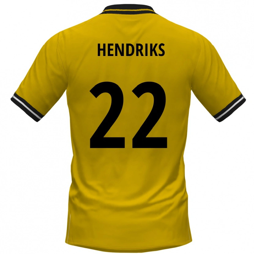 Danxen Niño Camiseta Tom Hendriks #22 Amarillo Negro 1ª Equipación 2025/26 La Camisa México