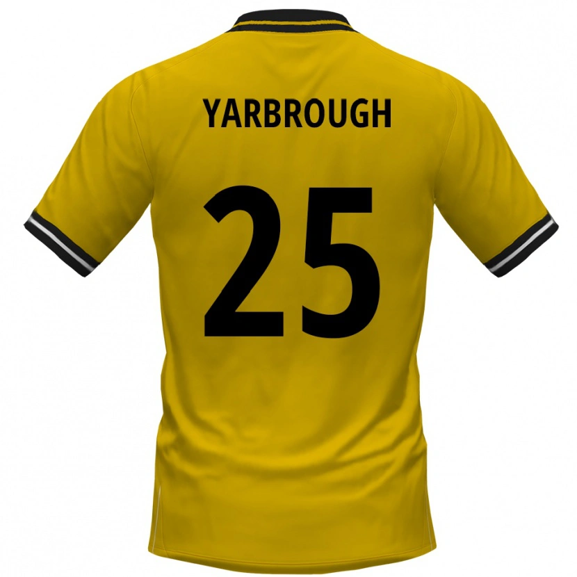 Danxen Niño Camiseta Lamar Yarbrough #25 Amarillo Negro 1ª Equipación 2025/26 La Camisa México