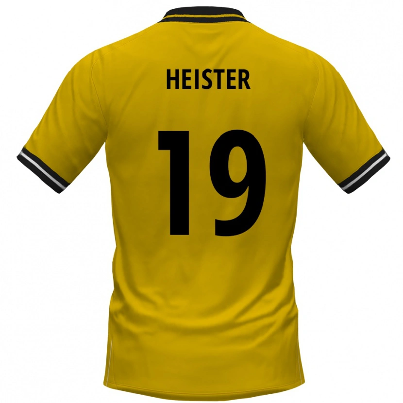 Danxen Niño Camiseta Florian Heister #19 Amarillo Negro 1ª Equipación 2025/26 La Camisa México