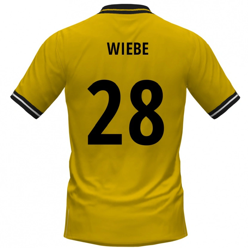 Danxen Niño Camiseta Danilo Wiebe #28 Amarillo Negro 1ª Equipación 2025/26 La Camisa México