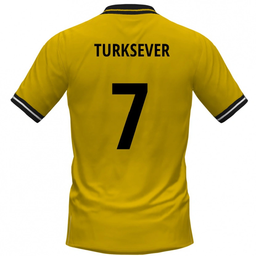 Danxen Niño Camiseta Emre Türksever #7 Amarillo Negro 1ª Equipación 2025/26 La Camisa México