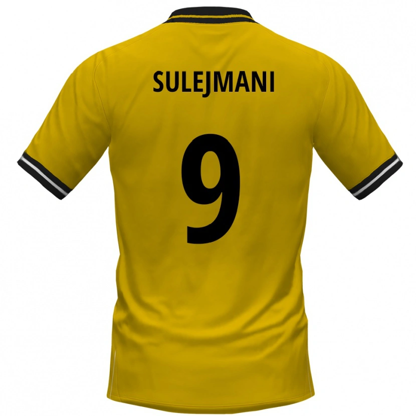 Danxen Niño Camiseta Valmir Sulejmani #9 Amarillo Negro 1ª Equipación 2025/26 La Camisa México