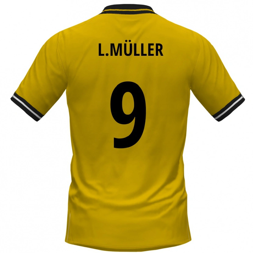 Danxen Niño Camiseta Levyn Müller #9 Amarillo Negro 1ª Equipación 2025/26 La Camisa México